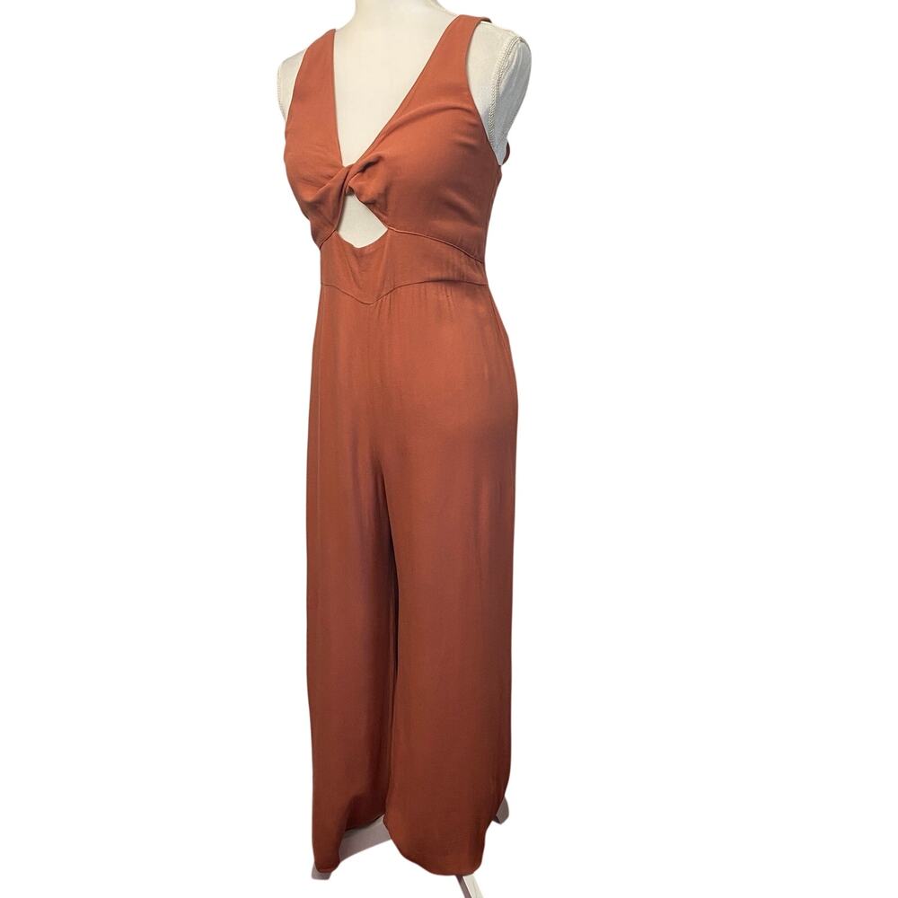 Abercrombie & Fitch Cross Front Burnt Orange 100% Viscose Jumpsuit - M - NEW